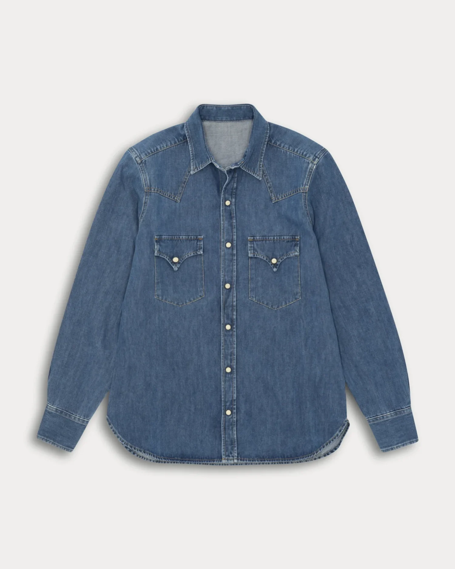 Fortela – Camicia texana denim Stone Wash