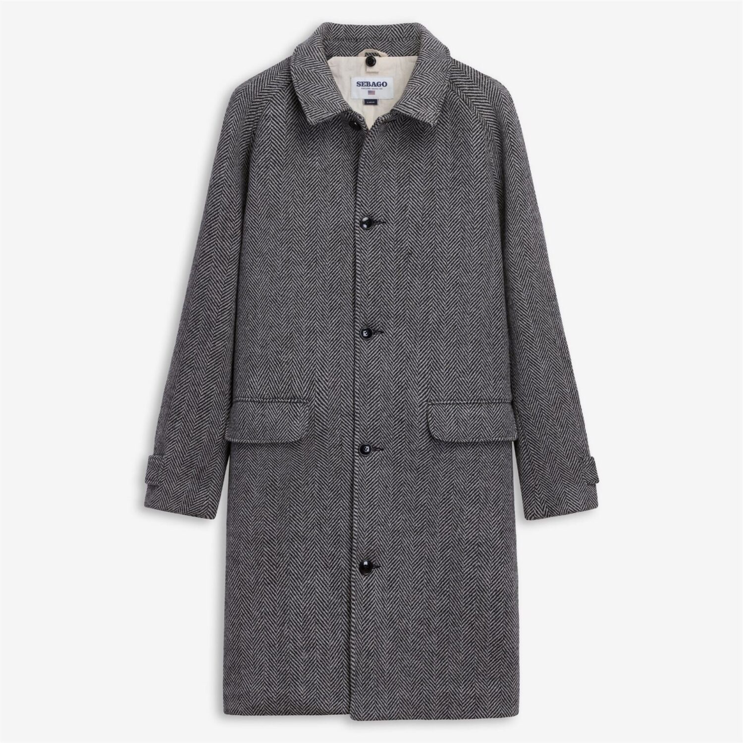 Cappotto Sebago Bingham Herringbone in lana