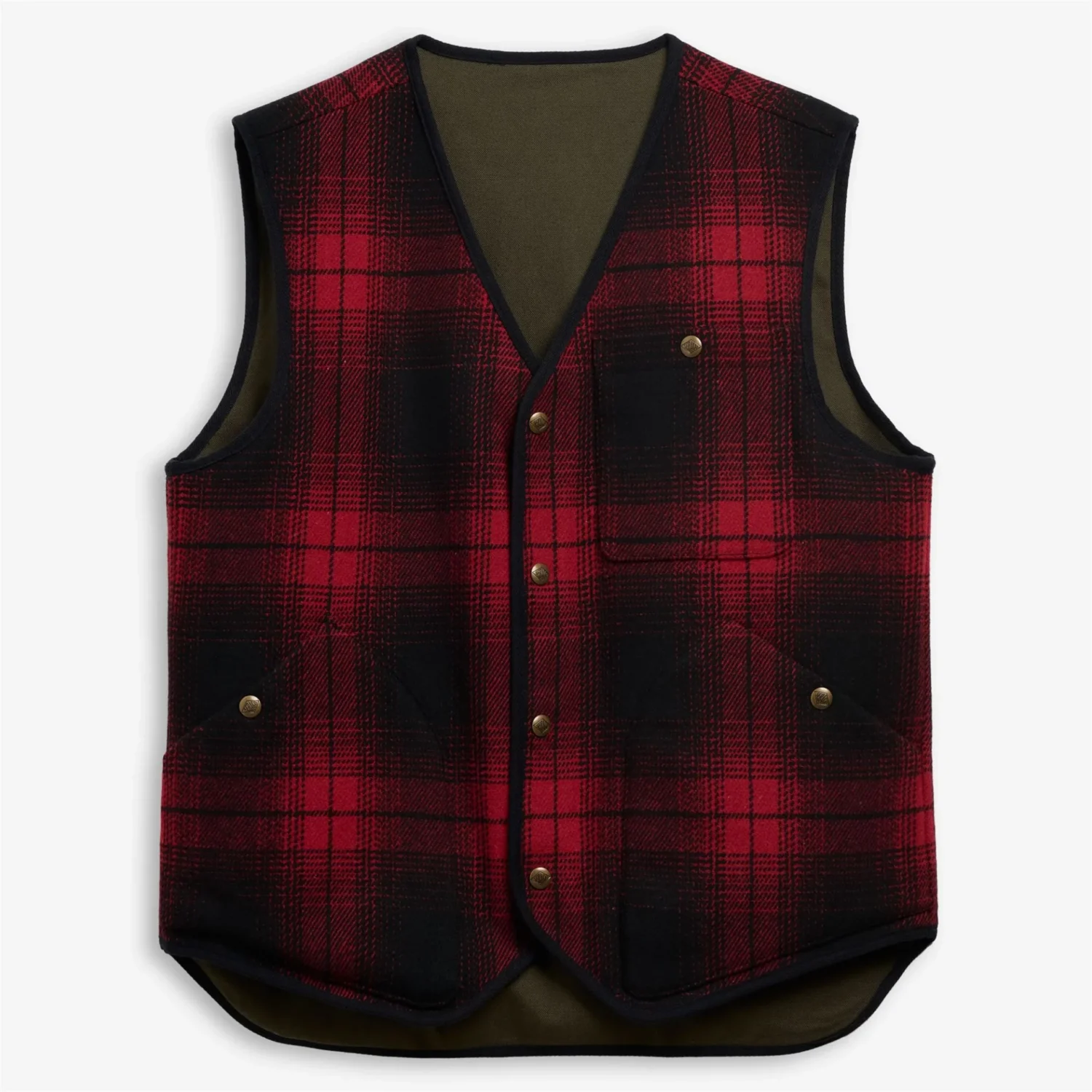 Gilet Reversibile Wildriver Check in Lana